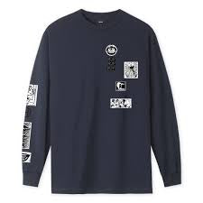 huf masters ls tee french navy
