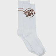 Santa Cruz Socks Opus Dot Socks White Sepia